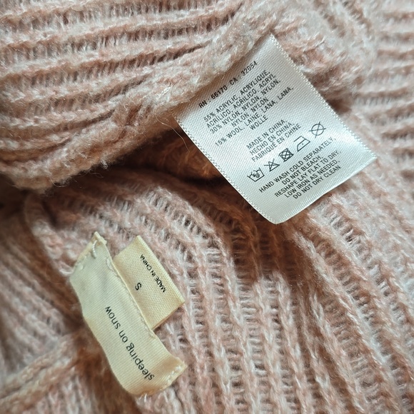 Anthro Sleeping On Snow Cocoon Wool Blend Open Front Sweater Shawl S - Picture 1 of 7